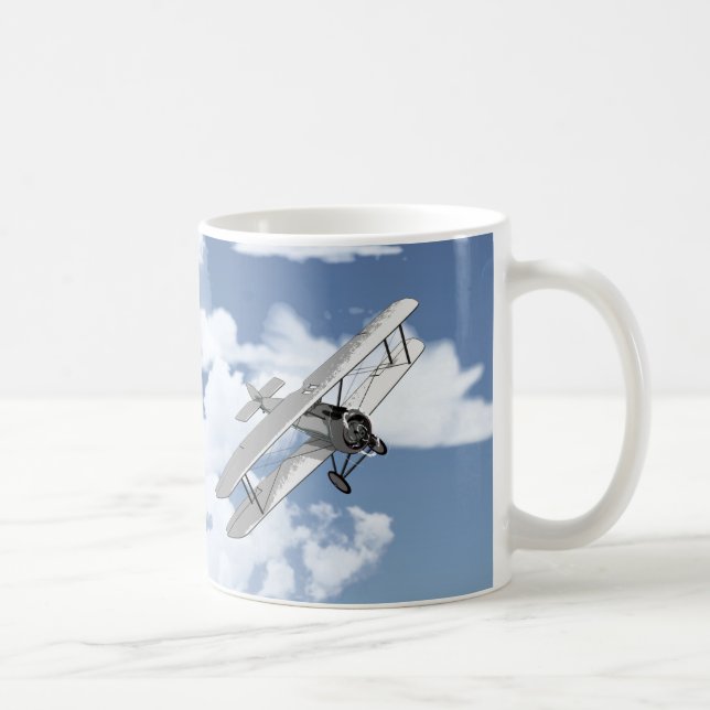 Vintages Flugzeug Kaffeetasse (Rechts)