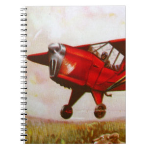 Vintages Flugzeug-Notizbuch Notizblock