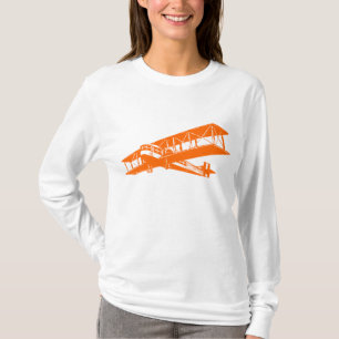 Vintages Flugzeug - Orange T-Shirt