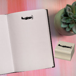 Vintages Flugzeug P-51 Mustang Military Aviation Gummistempel