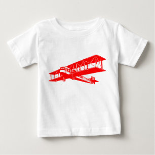 Vintages Flugzeug - Rot Baby T-shirt