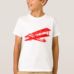 Vintages Flugzeug - Rot T-Shirt