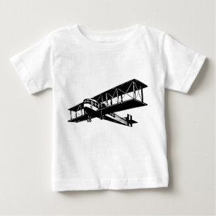 Vintages Flugzeug - Schwarz Baby T-shirt