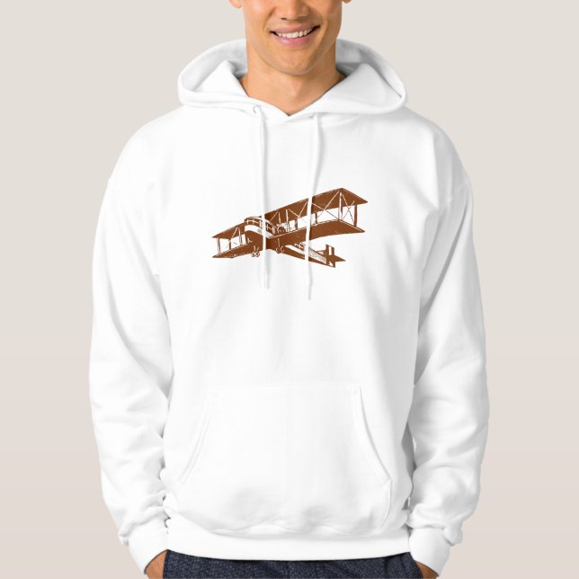 Vintages Flugzeug - Walnut Hoodie (Vorderseite)