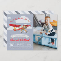 Vintages Flugzeug zum Geburtstag, Foto