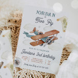 Vintages Flugzeug Zwei Fly Travel 2. Geburtstag Pa Einladung<br><div class="desc">Vintages Flugzeug Zwei Flugreisen 2. Geburtstag Party Einladung Alle Designs sind © PIXEL PERFECTION PARTY LTD</div>