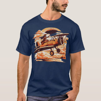 Vintages Flugzeugdesign für Männer, Männer und Ehe T-Shirt