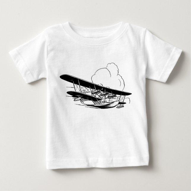Vintages Flying Boat Baby T-shirt (Vorderseite)