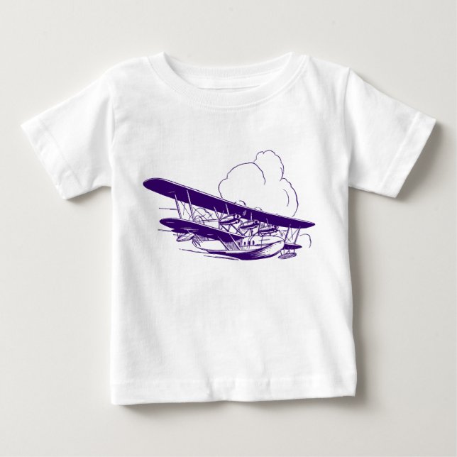 Vintages Flying Boat Baby T-shirt (Vorderseite)