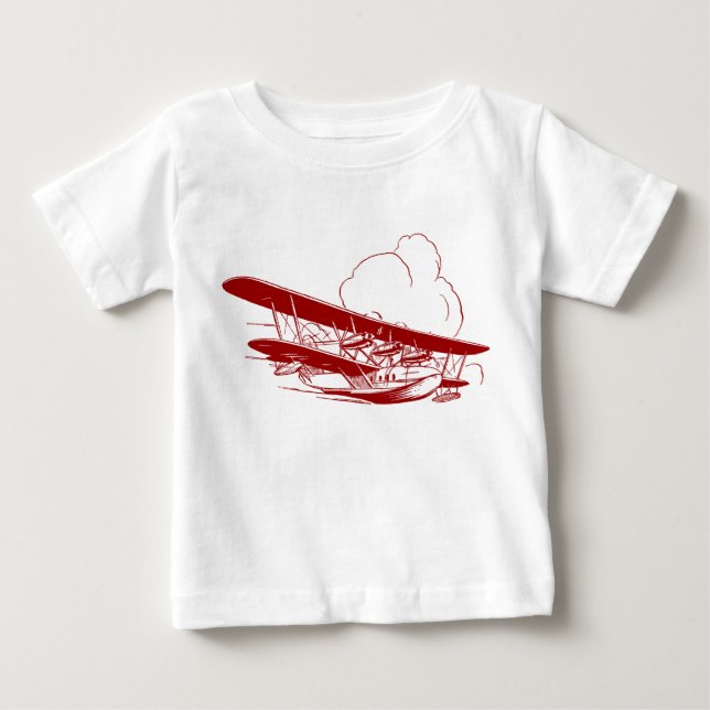 Vintages Flying Boat Baby T-shirt (Vorderseite)