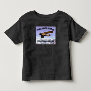 Vintages Flying Moose Aviation-Zeichen Kleinkind T-shirt