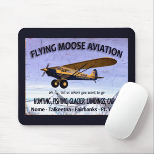 Vintages Flying Moose Aviation-Zeichen Mousepad