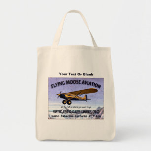 Vintages Flying Moose Aviation-Zeichen Tragetasche