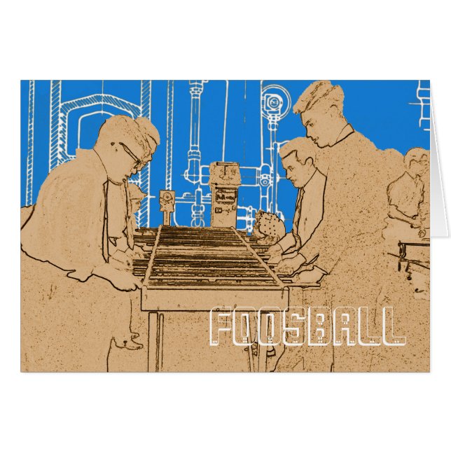 VINTAGES FOOSBALL FUZBOLL FOTO ART TABLE FOOTBALL (Vorderseite (Horizontal))