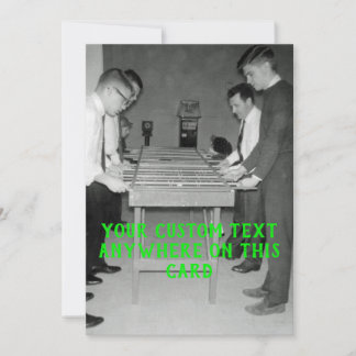 VINTAGES FOOSBALL FUZBOLL FOTO FOOTBALL EINLADUNG