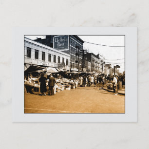 Vintages Foto: 1940 Italienischer Markt, Bronx NYC Postkarte