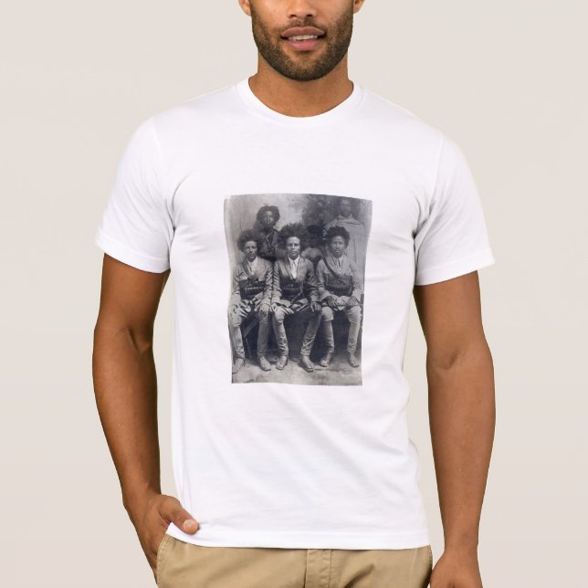 Vintages Foto äthiopischer Resistenzsoldaten T-Shirt (Vorderseite)