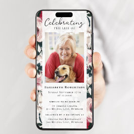 Vintages Foto Beerdigung Digitale Einladung