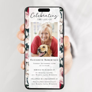 Vintages Foto Beerdigung Digitale Einladung