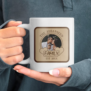 Vintages Foto Brown & Beige Kaffeetasse