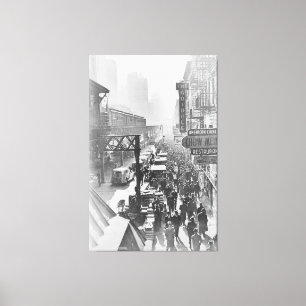 Vintages Foto der 6th Avenue NYC (1940) Leinwanddruck