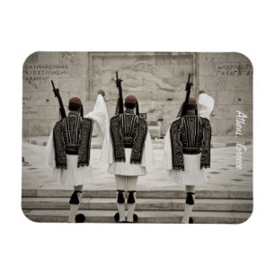 Vintages Foto der Ehrenwache, Athen, Griechenland Magnet