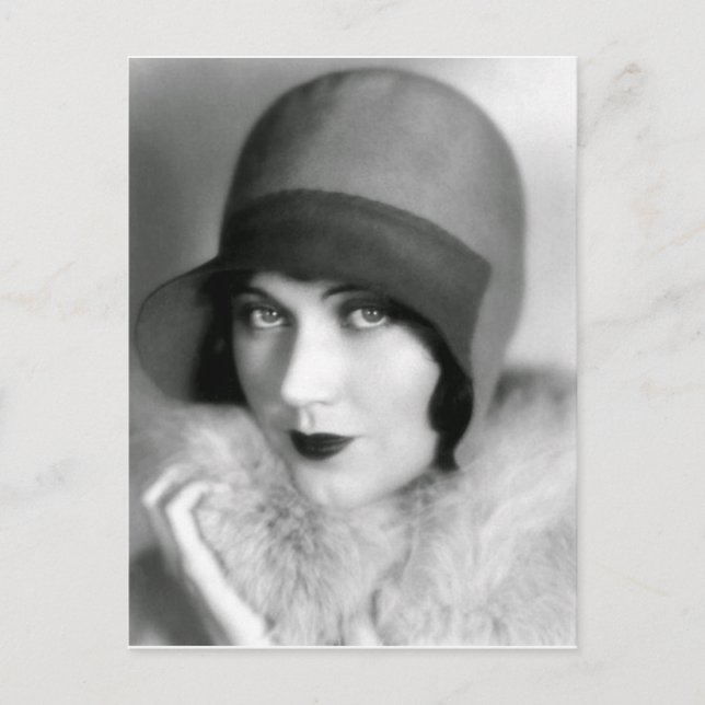 Vintages Foto der Flapper Fay Way Postkarte (Vorderseite)