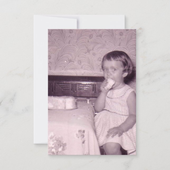 Vintages Foto der Geburtstags-Party Einladungen (Vorderseite)