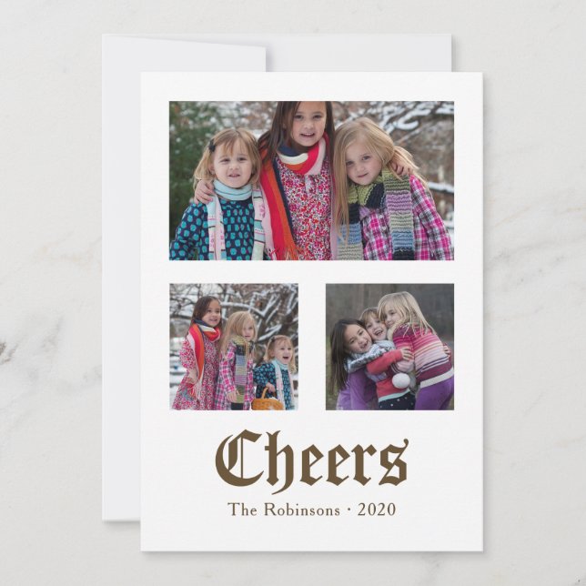 Vintages Foto der Goldenen Weihnachtsgeschichte Feiertagskarte (Vorderseite)