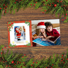 Vintages Foto des Weihnachtsmanns Feiertagskarte