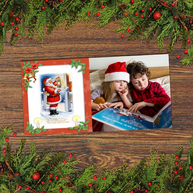 Vintages Foto des Weihnachtsmanns Feiertagskarte (Von Creator hochgeladen)