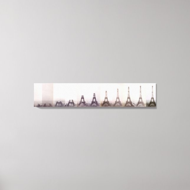 Vintages Foto Eiffelturm Leinwanddruck (Vorderseite)