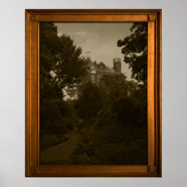 Vintages Foto Fake Rahmen Spuk Haus Poster