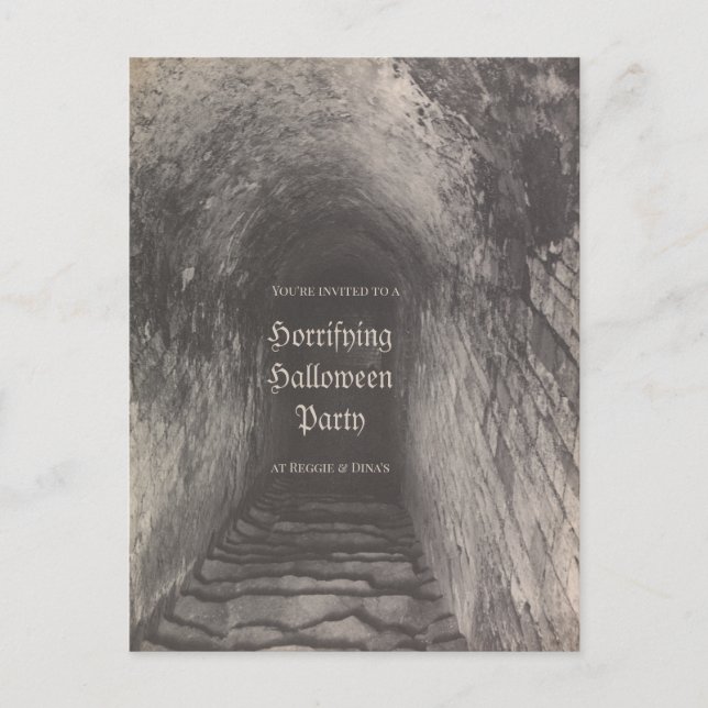 Vintages Foto für das benutzerdefinierte Halloween Postkarte (Vorderseite)