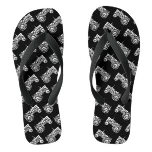 Vintages Foto für Grauschnecken Flip Flops