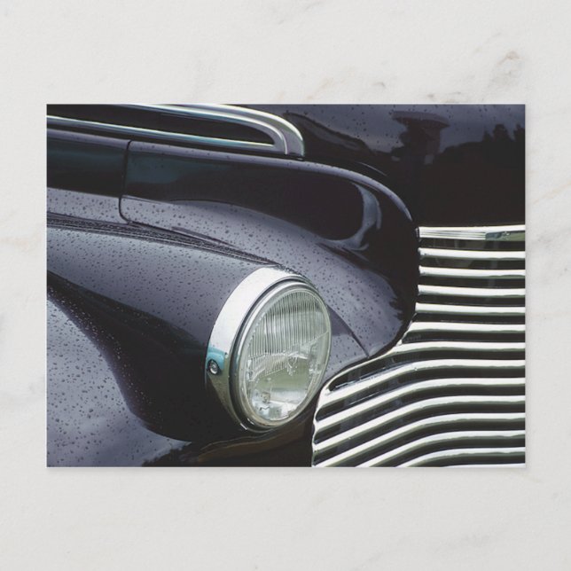 Vintages Foto für klassische Wagengrills der 30er  Postkarte (Vorderseite)