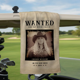 Vintages Foto Gewollt Poster Funny Golfhandtuch