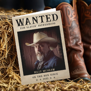 Vintages Foto Gewollt Poster Funny Vatertag Dankeskarte