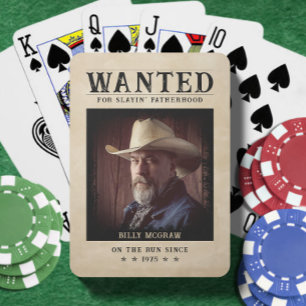 Vintages Foto Gewollt Poster Funny Vatertag Spielkarten