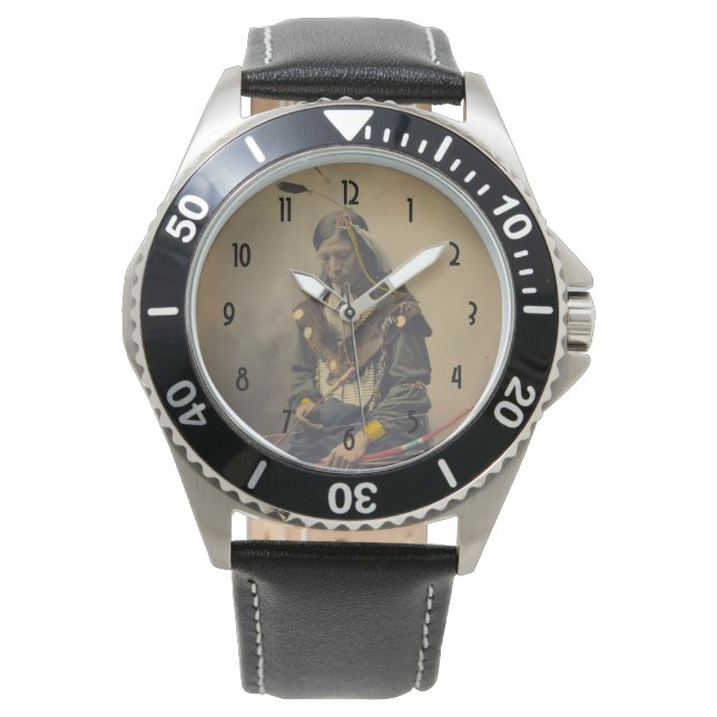 Vintages Foto Indianerpräsident Lakota Armbanduhr