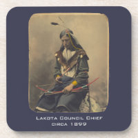 Vintages Foto Indianerpräsident Lakota