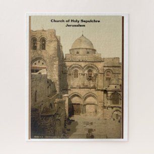 Vintages Foto Jerusalem Kirche des Heiligen Sepulc Puzzle
