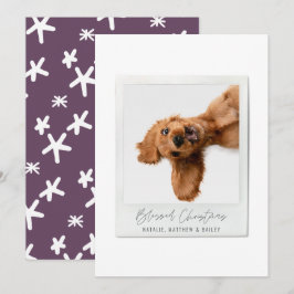 Vintages Foto mit einfachen Schriften Feiertagskarte