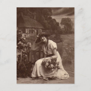 Vintages Foto Postkarte
