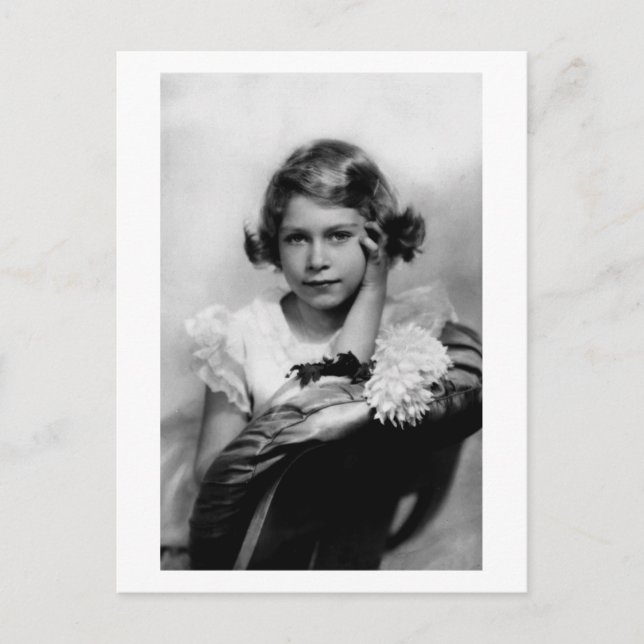 Vintages Foto Princess Elizabeth Postkarte (Vorderseite)