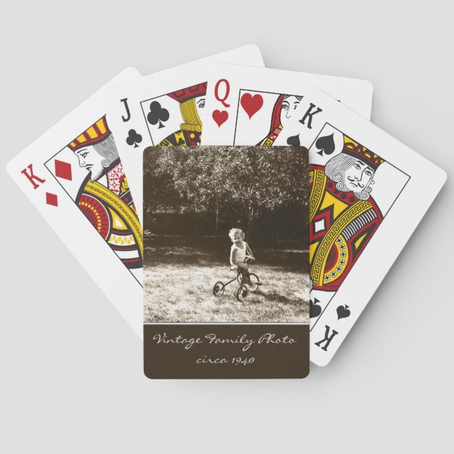 Vintages Foto Spielkarten (Rückseite)