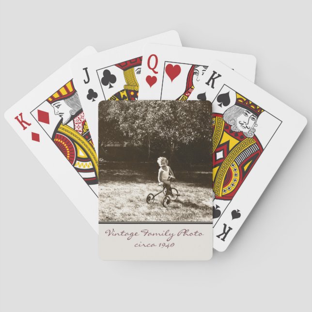 Vintages Foto Spielkarten (Rückseite)