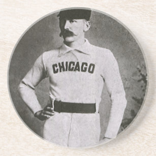 Vintages Foto, Sports Chicago Baseball Player Getränkeuntersetzer
