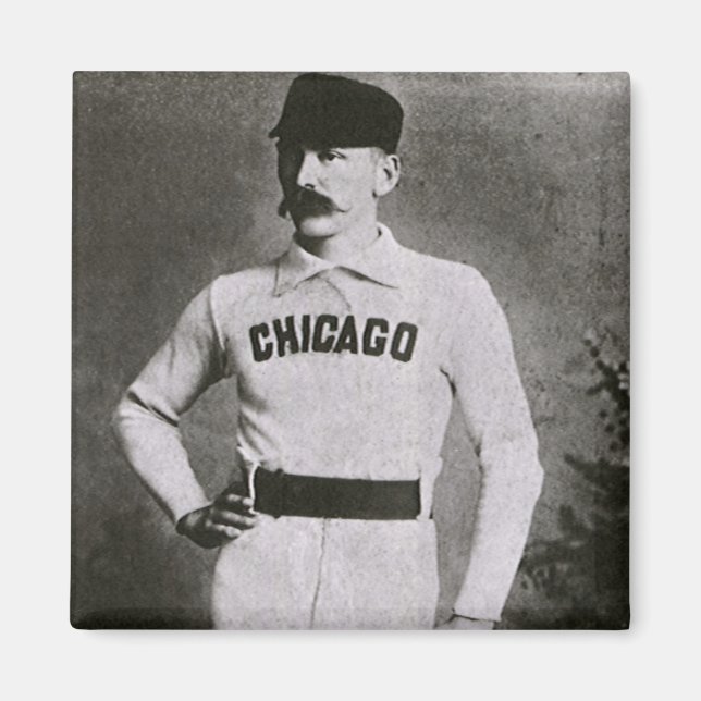 Vintages Foto, Sports Chicago Baseball Player Magnet (Vorne)