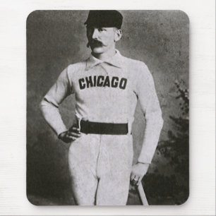 Vintages Foto, Sports Chicago Baseball Player Mousepad